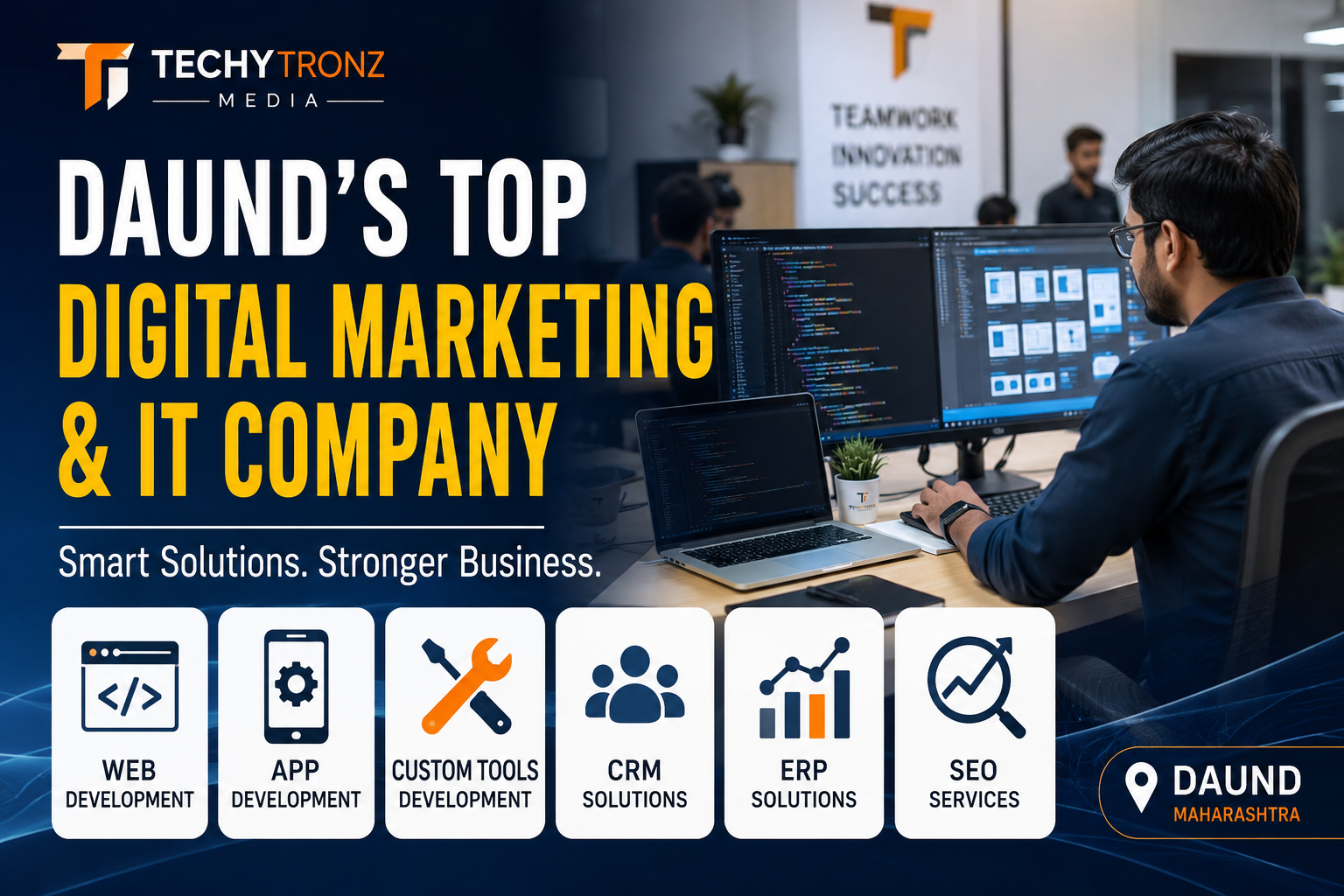 Techytronz Media – Daund's Leading Digital Marketing &amp; IT Company Empowering Businesses with Innovative Technology